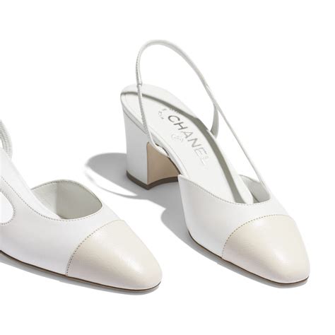 chanel slingback white|chanel slingback price.